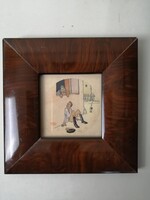 MINIATŰR AKVARELL - K.K. JELZÉSSEL