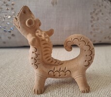 Tadzsik/üzbég terrakotta sárkányka 10x10cm