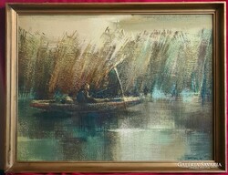 Máté Ottilia (1946 - ) : Horgász a nádasban