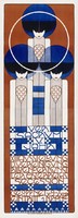 Ver Sacrum V. Jahr 1902 bécsi szecessziós kiállítás plakát reprint nyomat Koloman Moser három nőalak