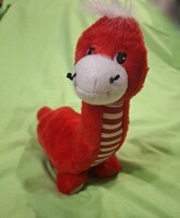 Dino, Red Dragon, bájos plüss figura, plüss játék, hibátlan, Nyugat-Némsérülés mentes,  17 cmx 20 cm