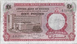 1 font pound 1967 Nigéria 2.