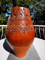 RÉGI NAGYMÉRETŰ KERÁMIA PADLÓVÁZA, 50 CM