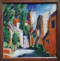 DÖMÖTÖR ANIKÓ TÜNDE Olajfestmény ,50x50cm, farost,2,5 cmes fakeretben