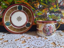 Altwien porcelán teáscsésze-aljával, XX.szd első feléből, hibátlan