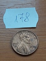 USA 1 CENT 1972  / D,  Abraham Lincoln, Réz-Cink  178