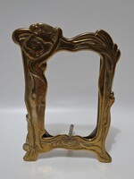 Vintage szecessziós asztali képkeret üveggel, 15 x 10 cm