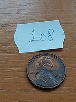 USA 1 CENT 1982 / D,  Abraham Lincoln, Réz-Cink  208