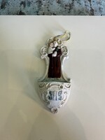 Antik 19. Századi Porcelán Szenteltvíz Tartó A138