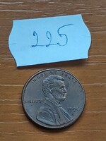 USA 1 CENT 1996 D, Cink réz bevonattal, Abraham Lincoln  225