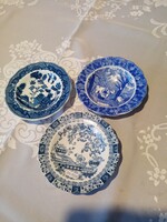 Gyűjtőknek is:  3 db -  Willow, pagodás - porcelán kék - fehér teás kávés csésze alátét  cca 14,5 cm