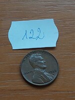 USA 1 CENT 1956  D Verdejel "D" - Denver, Kalászos penny, Lincoln,  BRONZ  122