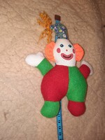 Plüss játék,  bohóc textil 18 cm, Alkudható