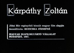 Kárpáthy Zoltán slide film. 1967 edition 32.