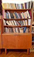 Franz Ehrlich mid century könyvespolc - 602 K sorozat darabja a 60-as évekből (175x106,5x45 cm)