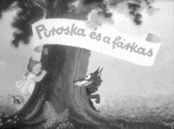 Piroska és a farkas mese diafilm.   Kiadás éve 1957.    28.