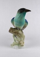 1U270 Antik nagy méretű Herendi porcelán jégmadár 22.6 cm