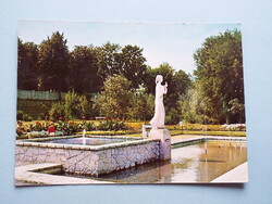 Képeslap (68) - Balatonlelle - Béke-park, Metky Ödön "Leány galambbal" című szobrával 1970-es évek