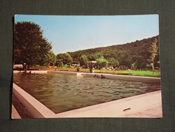 Képeslap,Magyarhertelend,termálfürdő,strand,medence látkép,részlet, 1975-