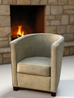 Hans Kaufeld armchair/fotel új olíva színű kárpittal