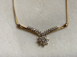 14.karátos arany collierem 0.72 ct.gyémántokkal Igazolással