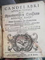 1696 latin-német nyelvű könyv Candelabri Apocalyptici...