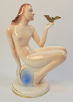 Lonkay Antal - nagyon ritka art deco porcelán figura  / Drasche - Kolibri