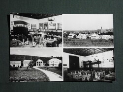 Képeslap,Mór,mozaik,bormúzeum,pince,borozó,étterem látkép,részlet, 1975-