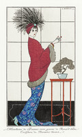 Art deco /1912/ plakát reprodukciója, francia poszter, 70*50 cm, vintage divat illusztráció