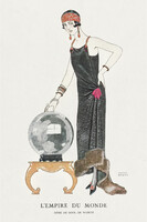 Art deco /1924/ plakát reprodukciója, francia poszter, 70*50 cm, vintage divat illusztráció