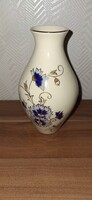 Zsolnay Búzavirágos váza, porcelán, 13 cm.