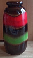 Ritka XXL 55 cm-es  Scheurich jelzett kerámia padlóváza, modell 284/53 Németország 1960-as évek.