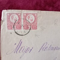 "RÉZ" 5 KRAJCÁROS ÖSSZEFÜGGÉS ( Levél v. Boríték darabon)/ FELADÓHELY és DÁTUM AZONOSÍTÁSRA SZORUL
