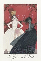 'Nappal és éjszaka'. Art deco plakát reprodukciója, vintage francia poszter, 70*50 cm,