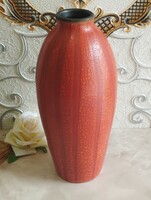 RETRO CSORGATOTT MÁZAS,CSÍKOS NAGY KERÁMIA VÁZA! 29cm