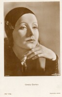 Képeslap: Külföldi színészek, Greta Garbo.