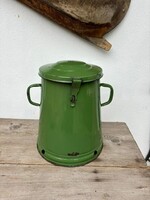 Budafoki zöld színű zsírosbödön