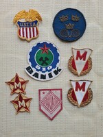 Magyar, orosz, amerikai, csehszlovák, jugoszláv stb. sport felvarró gyűjtemény az 50-70 es évekből