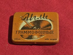 Gramofon tű eredeti pléh dobozában