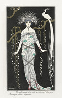 Art deco /1914/ plakát reprodukciója, francia poszter, 70*50 cm, vintage divat illusztráció