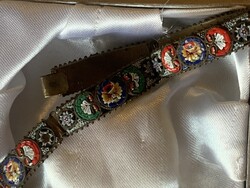 MILLEFIORI "MICROMOZAIK" karkötő-ajándék az 1900-as évekből Olaszországból