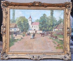 Zórád Géza (1890-1969): Falusi utcakép
