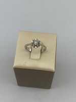 Női fehér arany gyűrű Briliáns kővel!