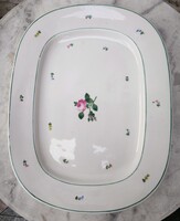 Antik Bécsi rózsàs vastag nagyméretű porcelán tàl sültes pecsenyés tàl kínáló az 1800-as évekből
