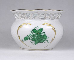 1U349 Hibátlan Apponyi mintás áttört Herendi porcelán kaspó 11.5 cm