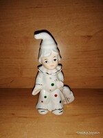 Aranyos KICSI ritka antik porcelán Harlequin - HARLEKIN figura kezében hegedűvel (po-2)