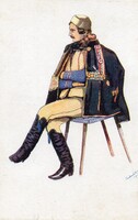 Képeslap:  Népviselet. Csikós Tóth András, Magyar férfi.