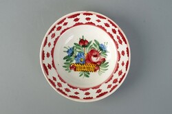 Hollóházi régi népi virágos kistányér 16,5cm