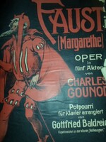 Gounod: Faust potpourri zongorára, antik kotta, 1905