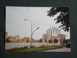 Képeslap,Mohács,Fogadalmi templom,városháza tér látkép,részlet 1978-